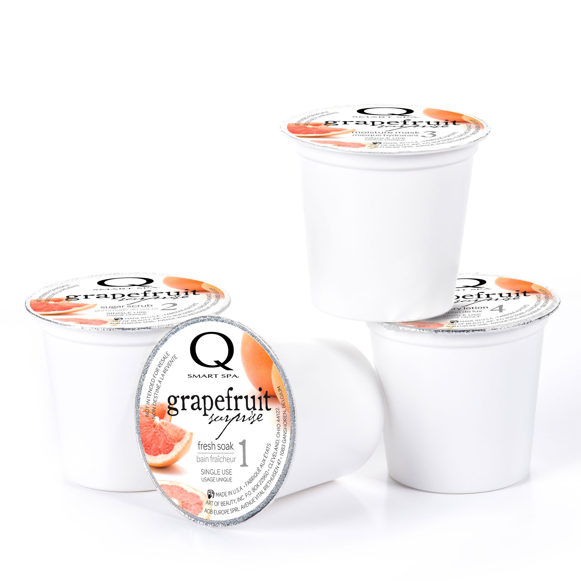 Qtica Smart Spa - Grapefruit Surprise 4 Step Smart Pods 4pk