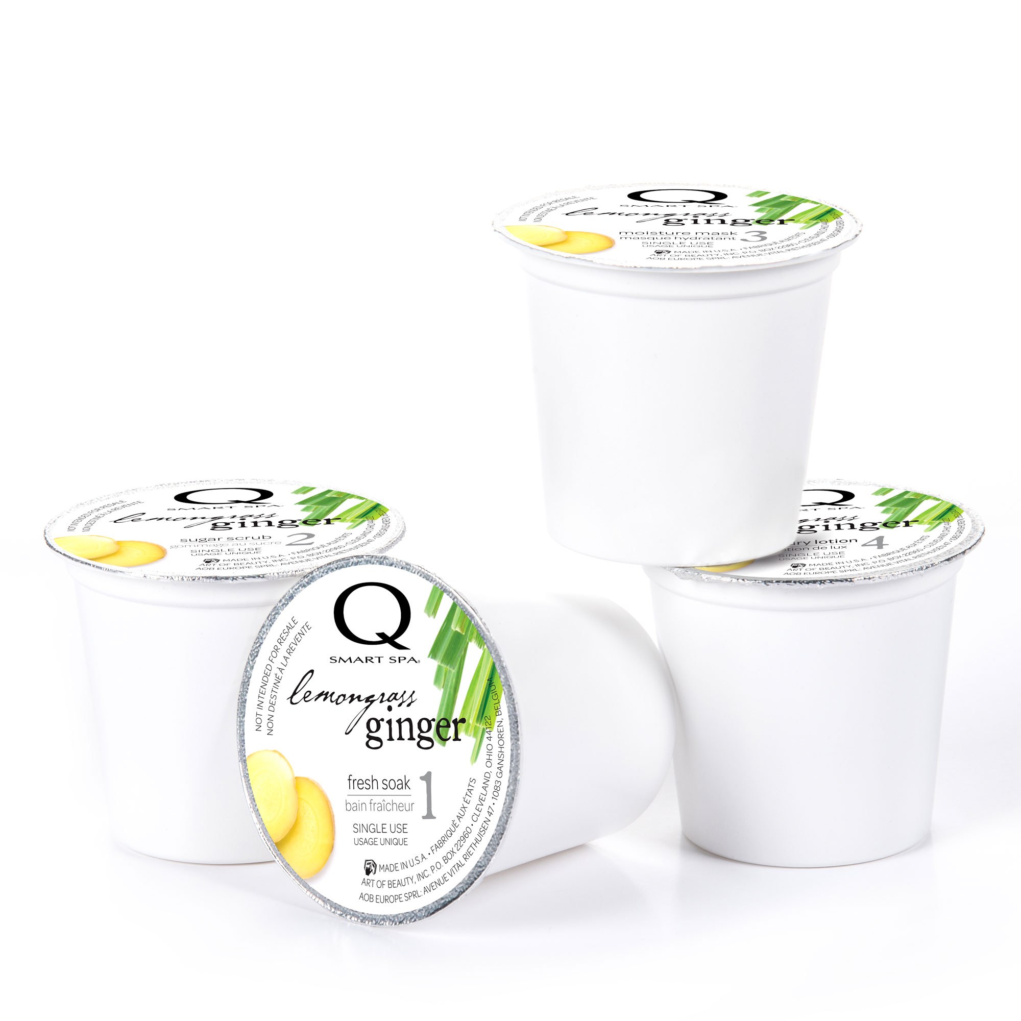 Qtica Smart Spa - Lemongrass Ginger 4 Step Smart Pods 4pk