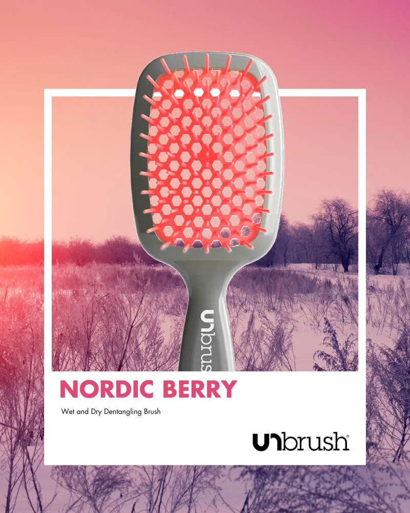 FHI HEAT UNBRUSH Nordic Berry with a Grey Handle