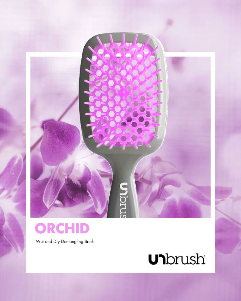 FHI HEAT UNBRUSH Orchid with a Grey Handle