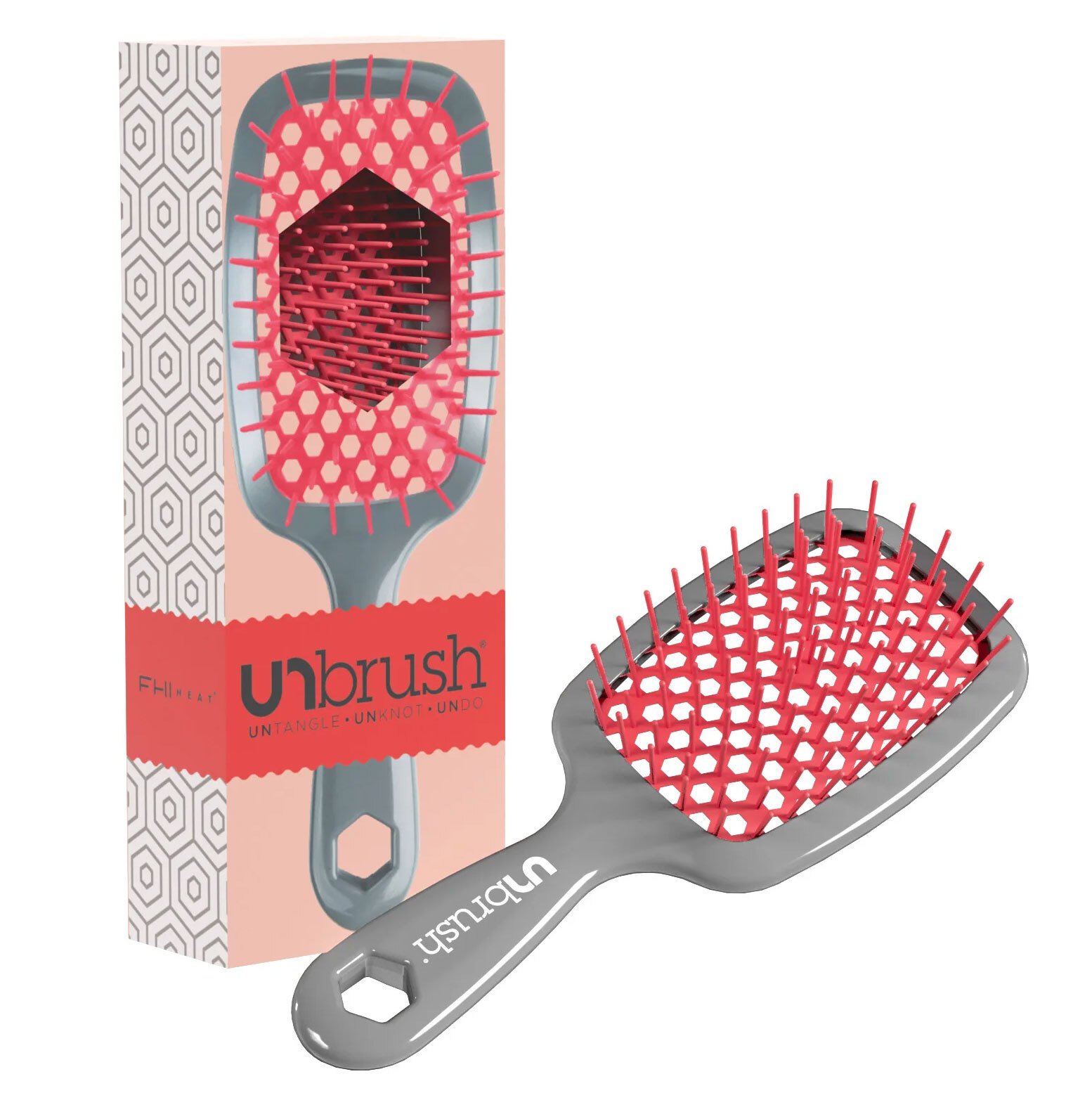 FHI HEAT UNBRUSH Nordic Berry with a Grey Handle