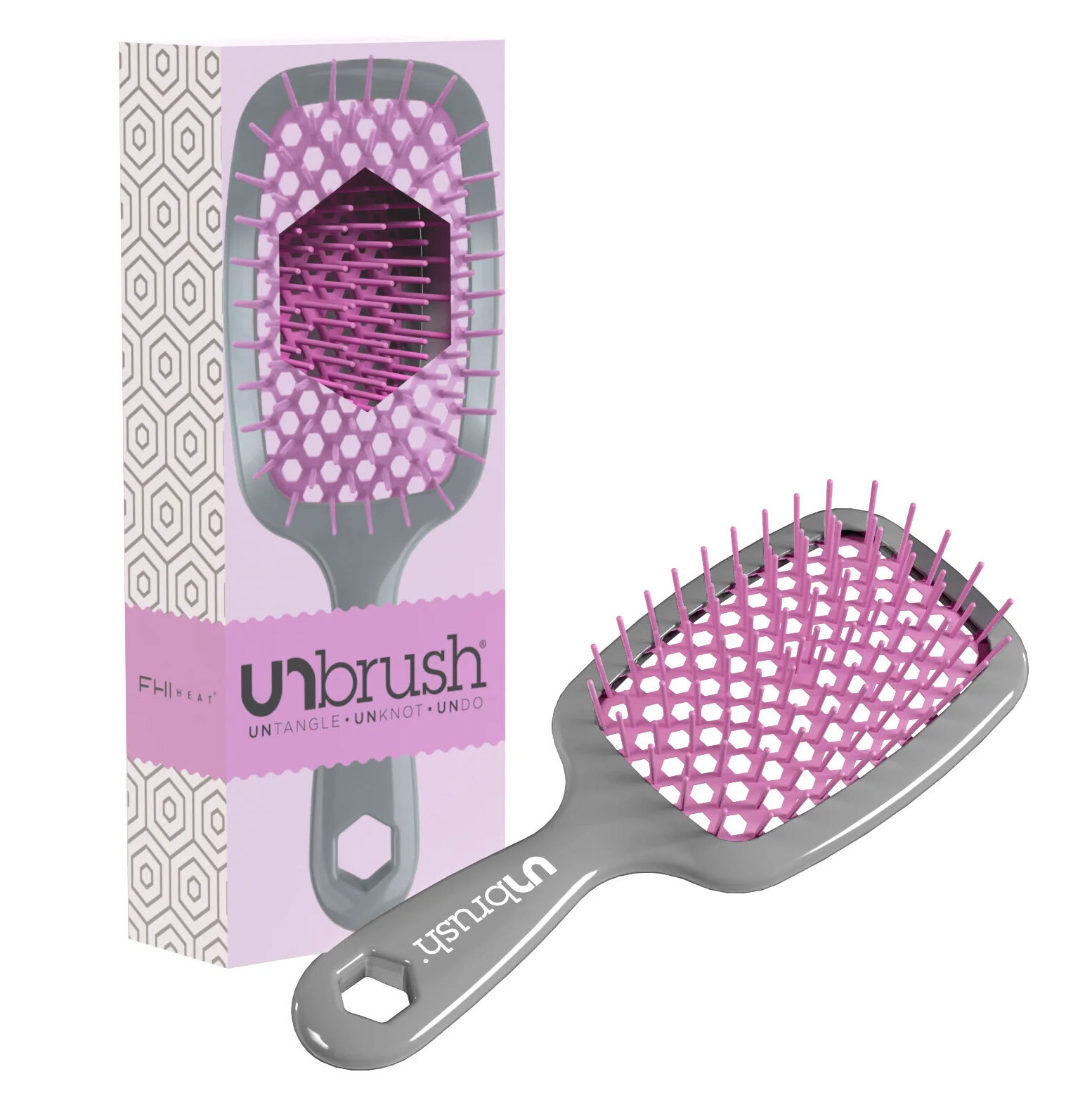 FHI HEAT UNBRUSH Orchid with a Grey Handle