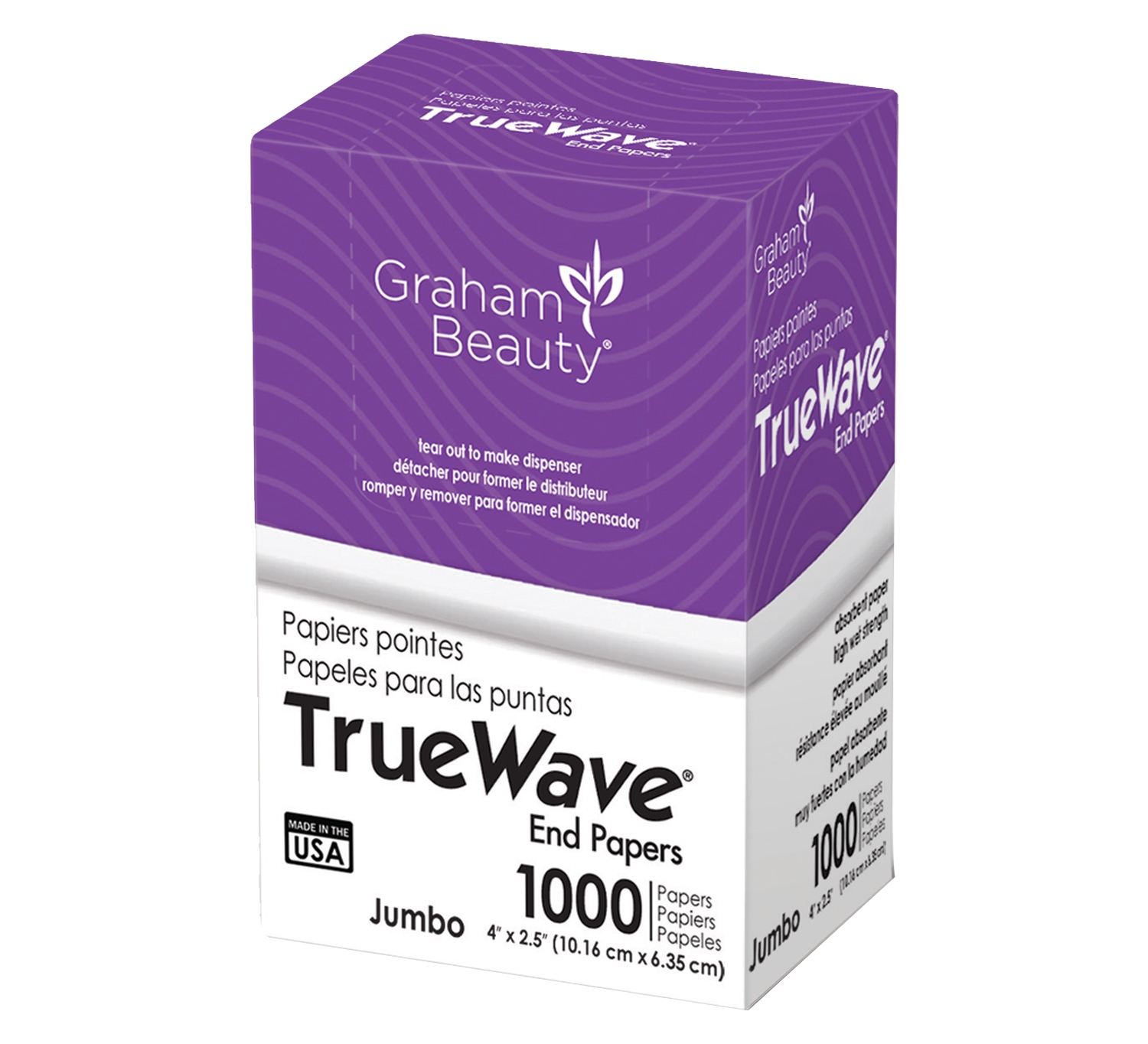 Graham Beauty TrueWave End Papers - 4 x 2.5 inches - 1000 ct