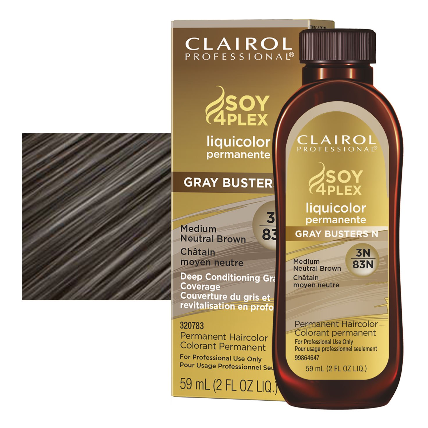 Clairol Products | Clairol Distributor S4P Medium Neutral Brown 3N/83N - 2  oz | Ethos Beauty Partners
