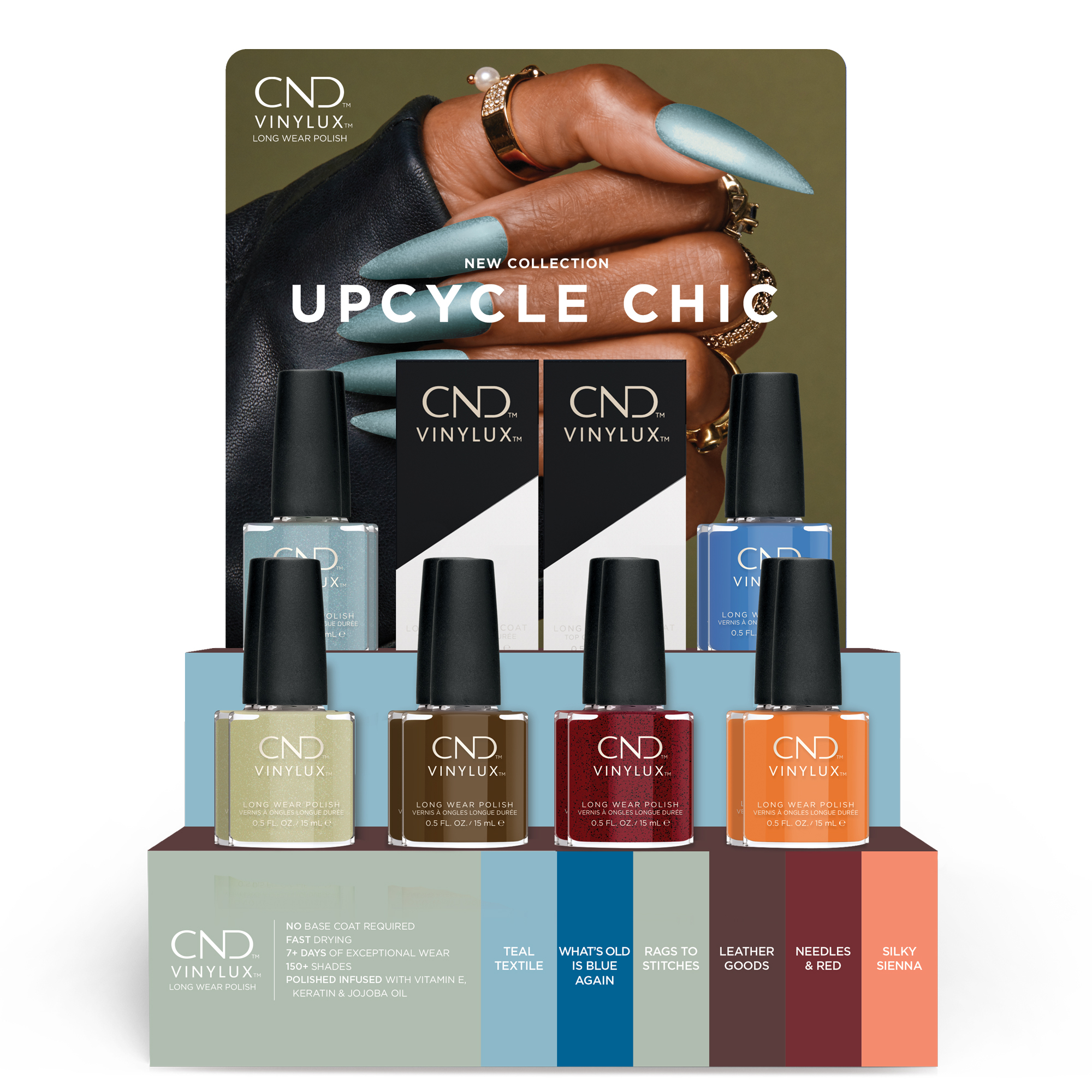 CND UpCycle Chic Vinylux Pop 14pc Display