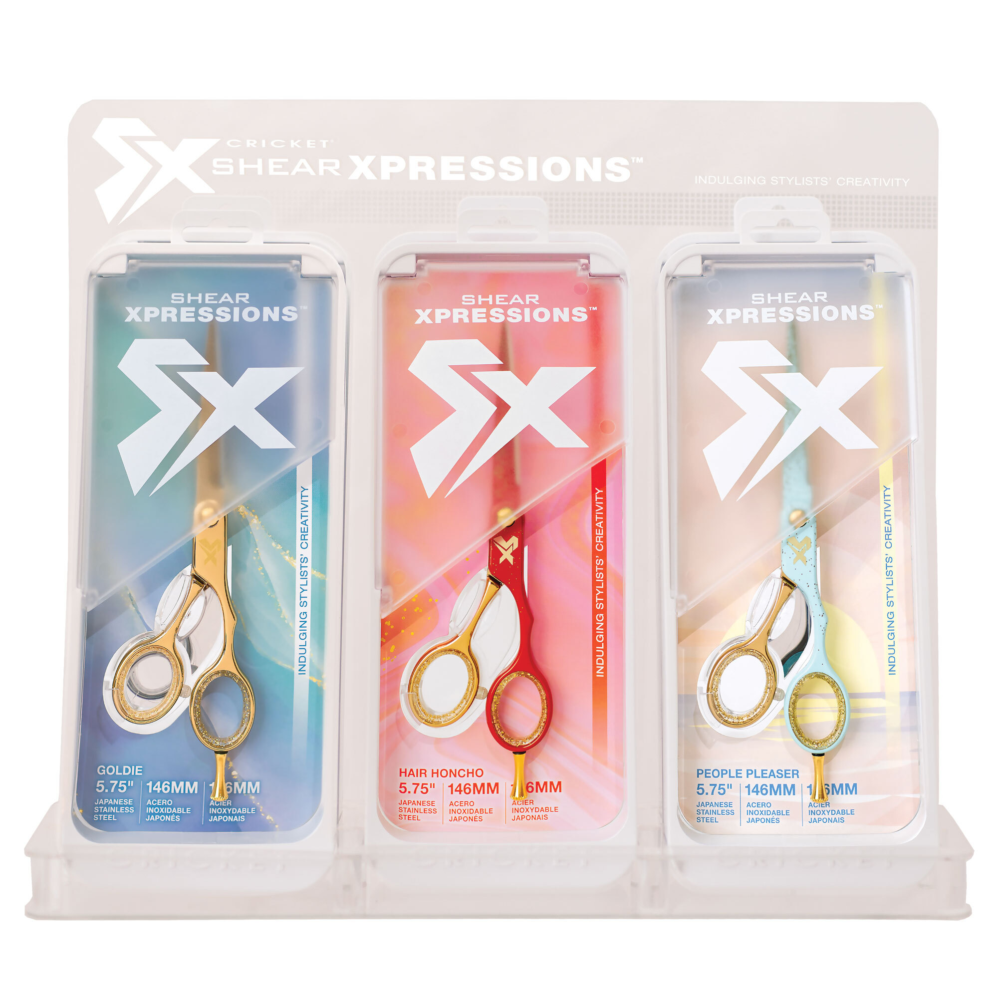 Cricket SHEARS: Shear Xpressions Hustle & Shine Collection 6pc Display