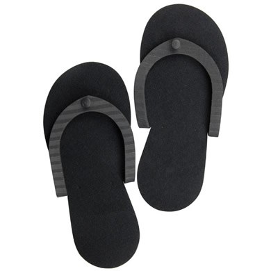 Star Nails Pedicure Slippers - Black