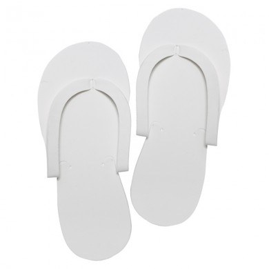 Star Nails Pedicure Slippers - White
