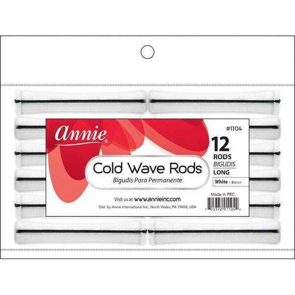 Annie Cold Wave Rod - Long - White 1/2", 12ct