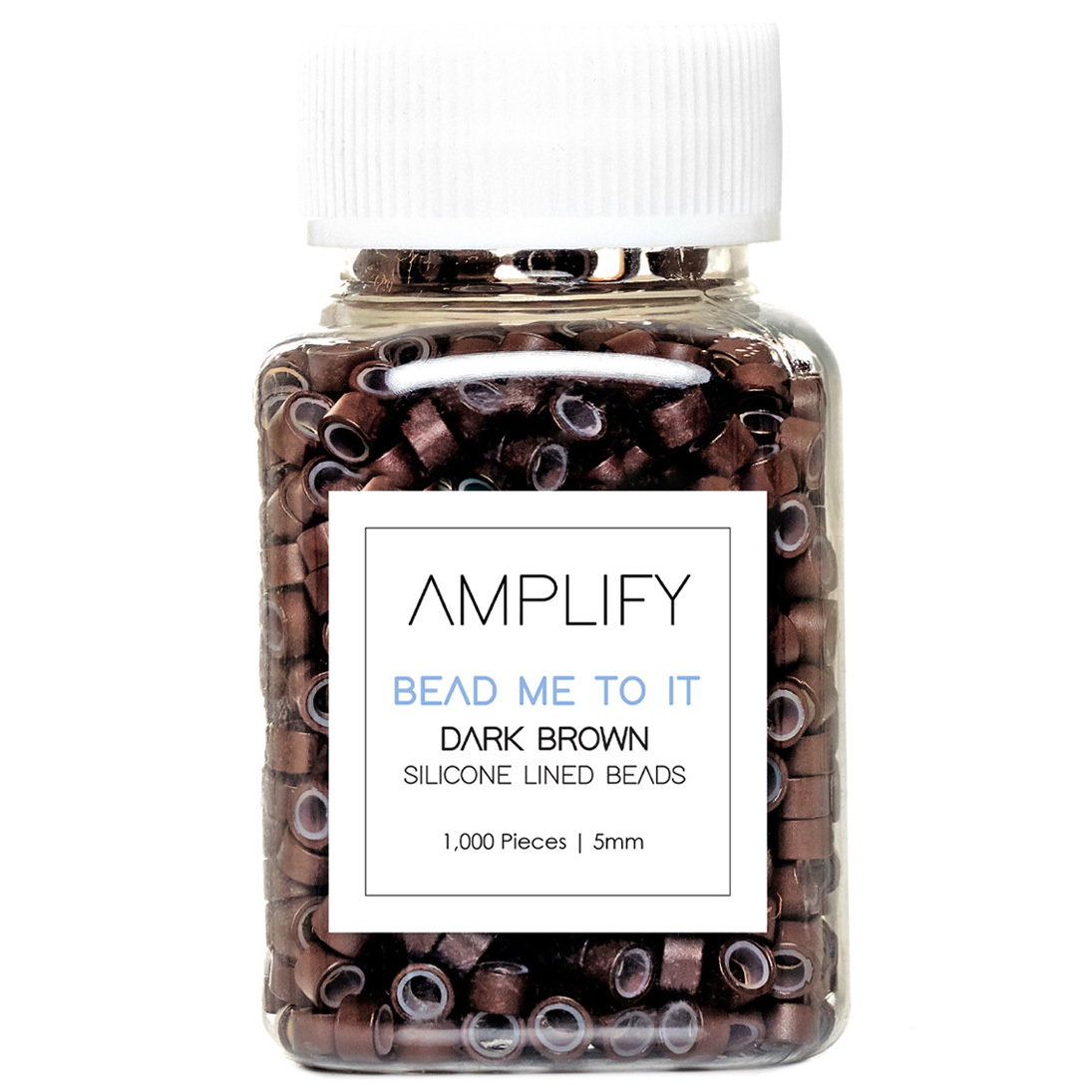 AMPLIFY Hair Extensions, AMPLIFY Distributor TOOLS & SUPPLIES: Bead Me To  It: Dark Brown 5mm Beads - 1000ct - 1 item