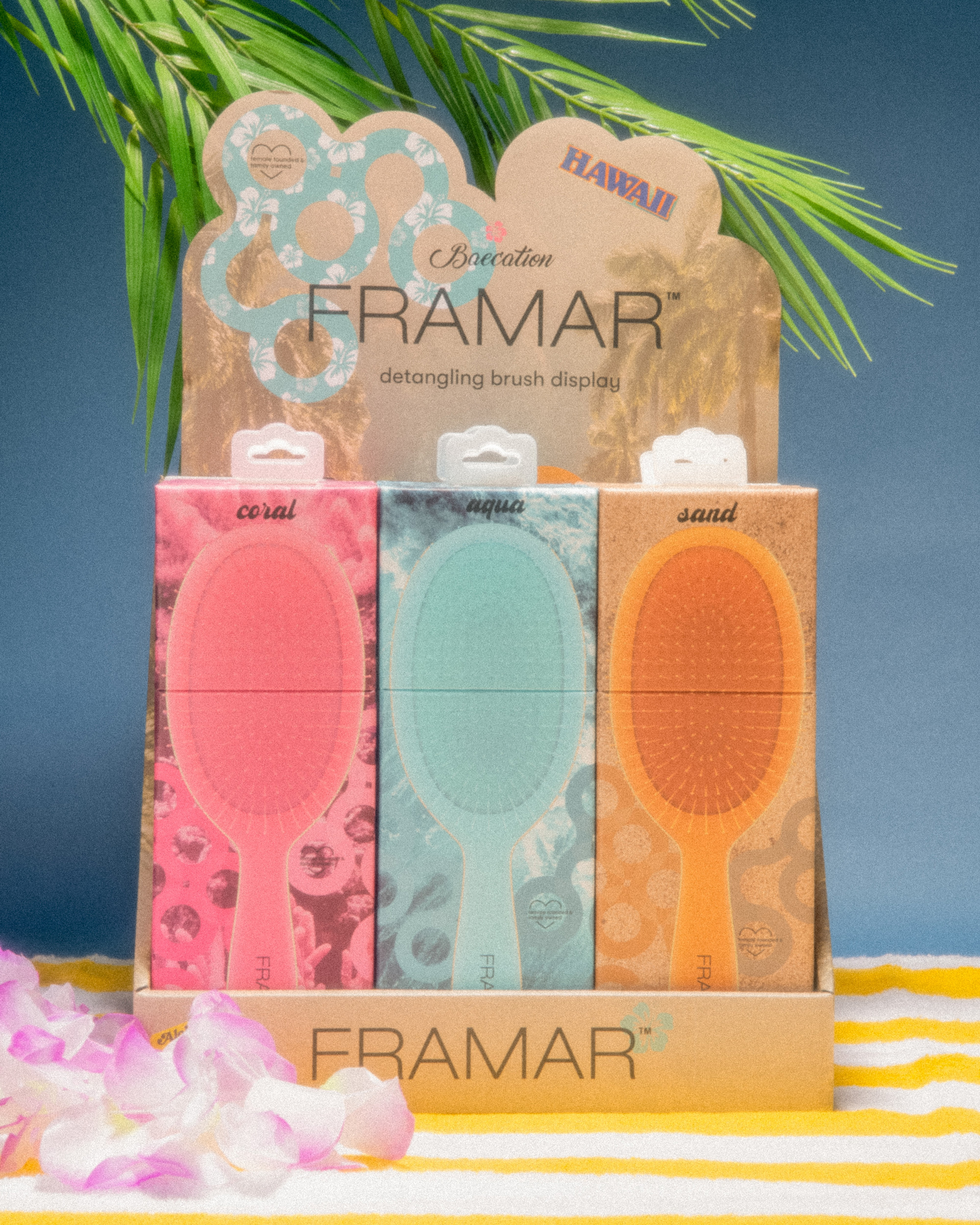 Framar HAIR BRUSHES: Baecation Detangle Brush Display 9pc