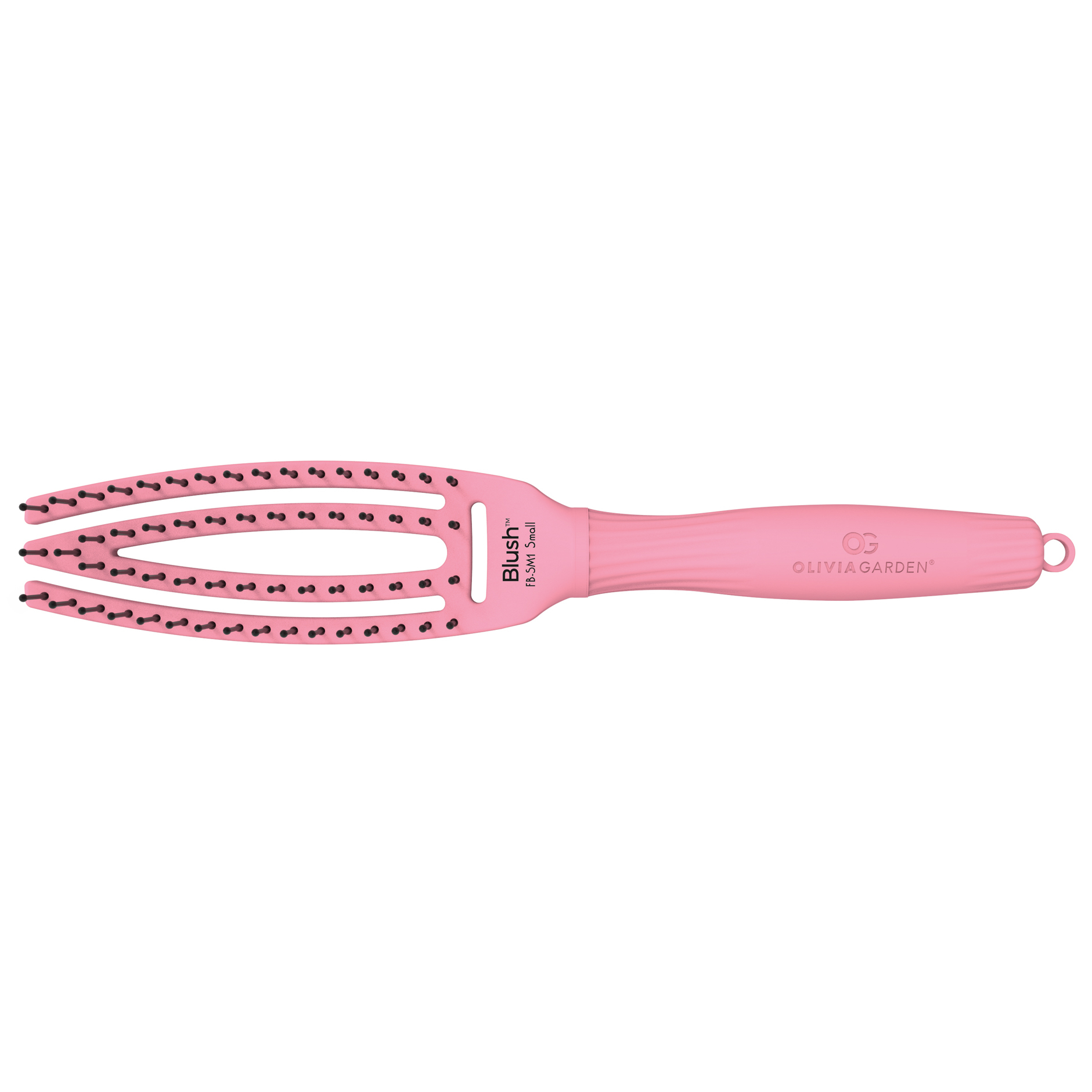 Olivia Garden Fingerbrush - Vented & Curved, Small - Blush
