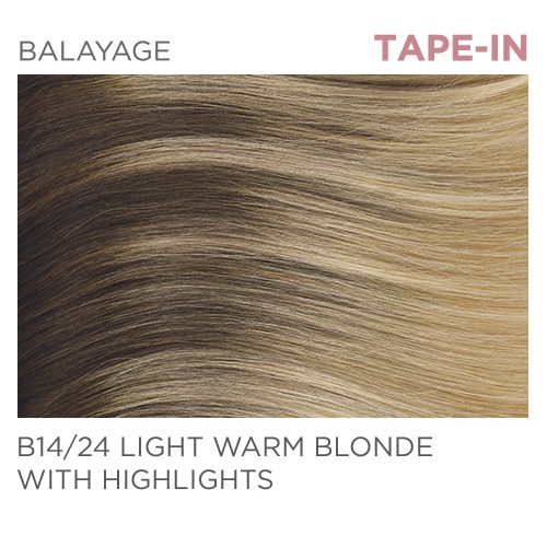Halo Pro B14/24 Tape-In 14" - Balayage Warm Blonde with Highlights