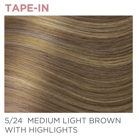 Halo Pro 5/24 Tape-In 14" - Medium - Light Brown / Highlights
