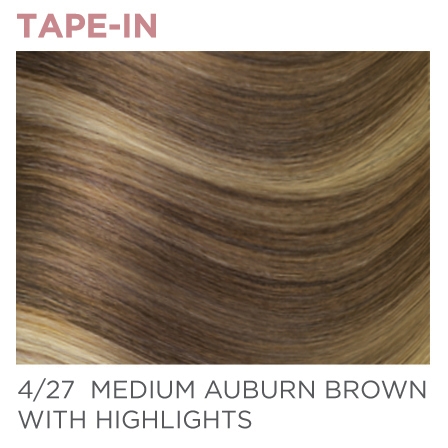 Halo Pro 4/27 Tape-In 18" - Medium Auburn Brown / Highlights