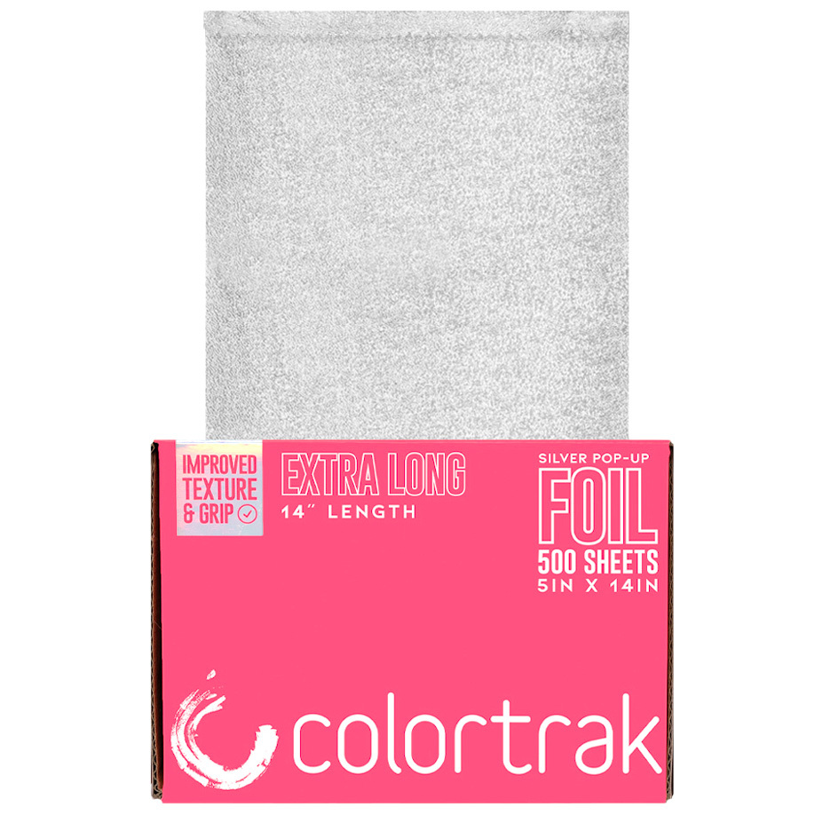 Colortrak Foils: Pop Up Foil Extra Long Sheets - Silver 5" x 14" 500ct