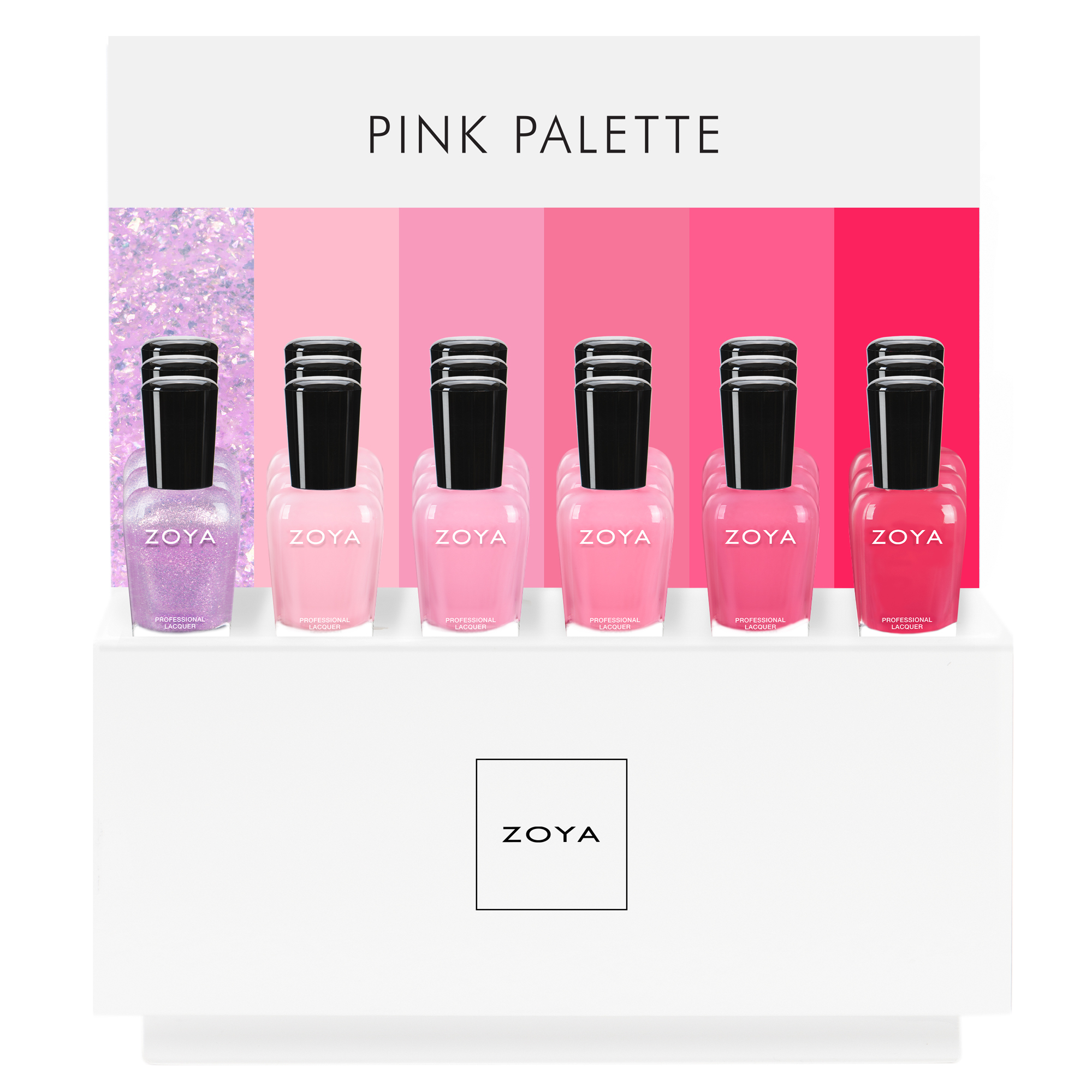 Zoya Pink Palette - 18pc Piece Retail Display