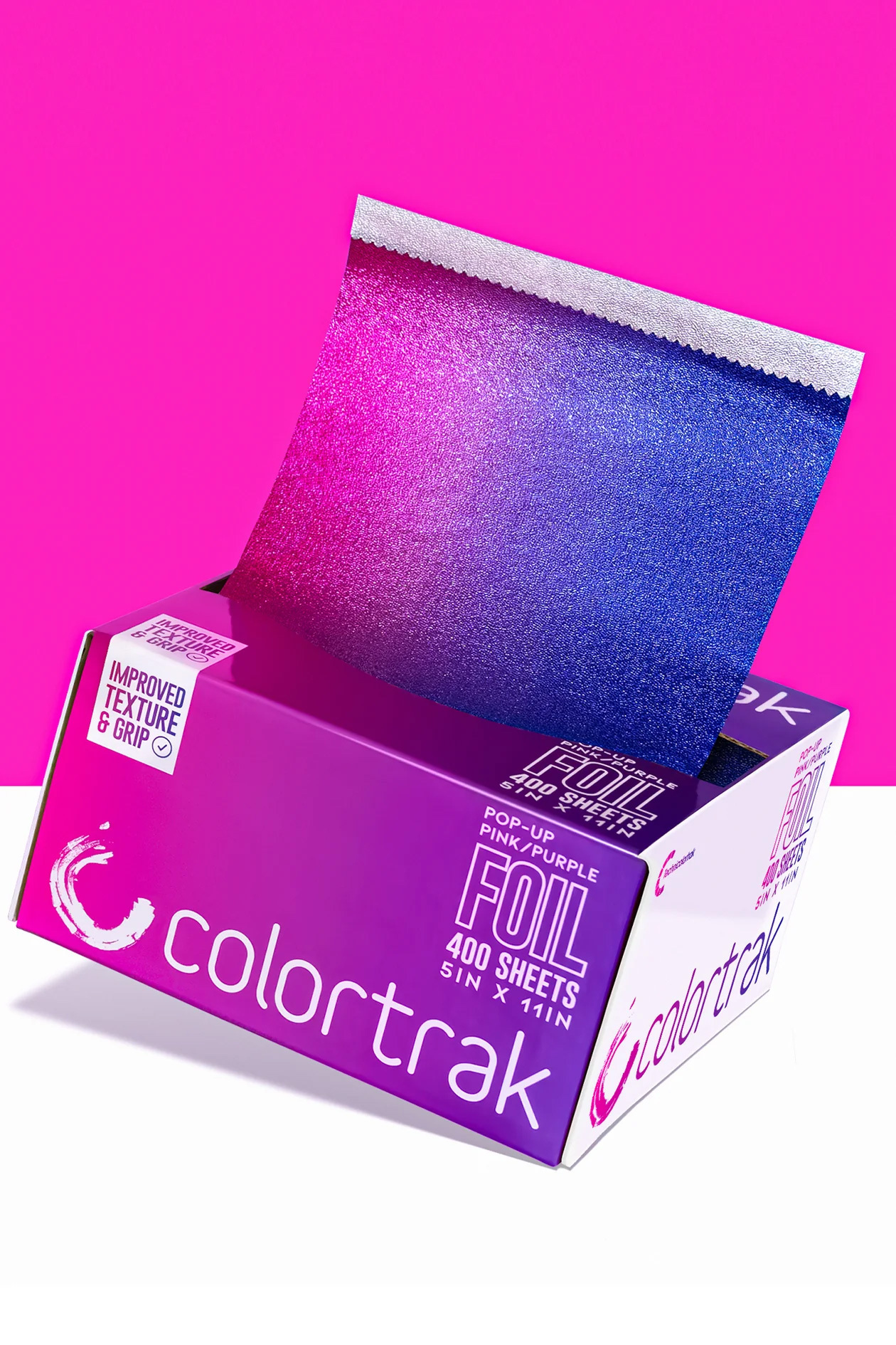 Colortrak Foil: Pop Up Foil Sheets - Gradient Pink/Purple, 5" x 11" 400 ct