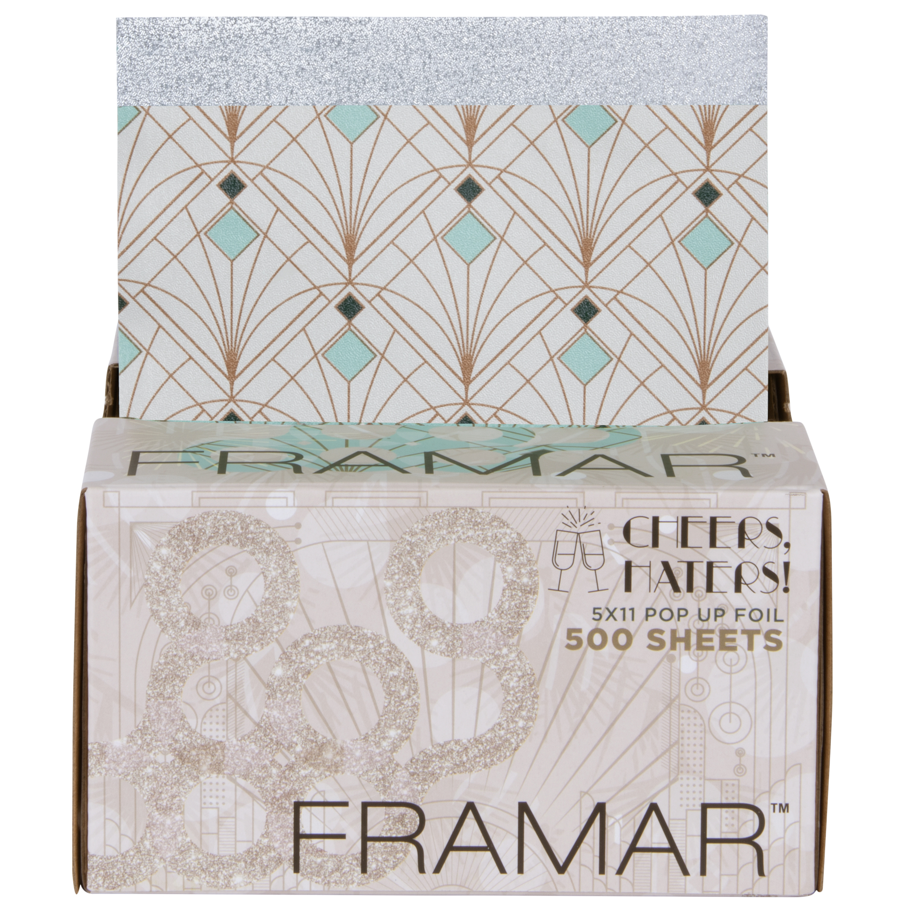 Framar FOIL: Cheers Haters Pop Up Embossed 5 x 11, 500 ct