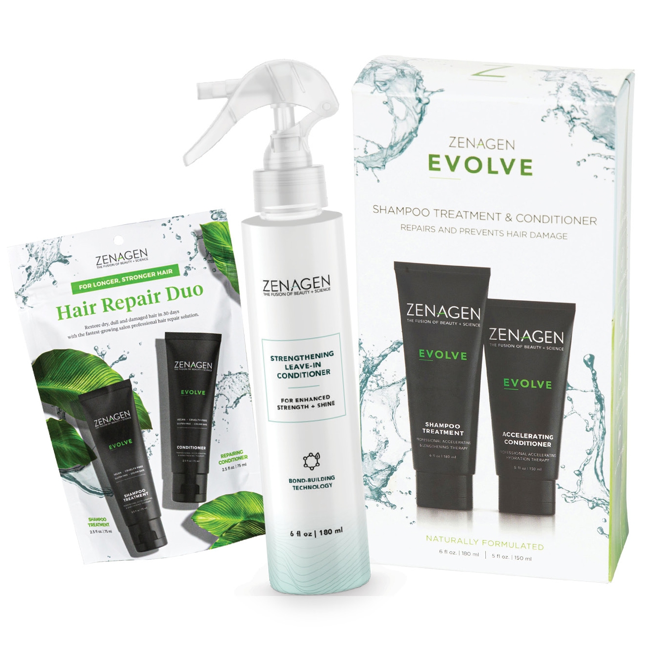 Zenagen Evolve Shampoo & Conditioner Travel Duo - 1 duo | Ethos Beauty  Partners