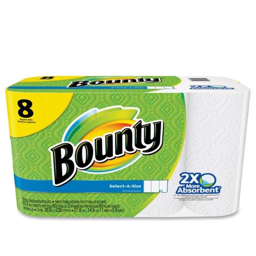 Bounty Towels Bounty Paper Towels 8-pack Select-A-Size Sheets 2 Ply