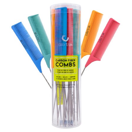 Colortrak Combs: Pintail Carbon Fiber Combs 24pk