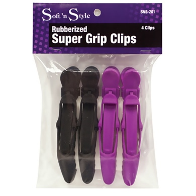 Burmax CLIPS: Soft'n Style Rubberized Super Grip Clips