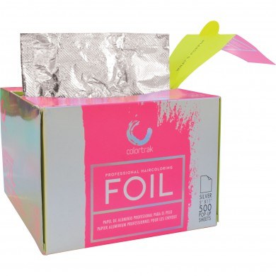 Colortrak Foils: Pop-up Foil Sheets Silver 5" x 10" 500ct