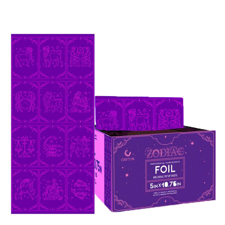 Colortrak Foils: Pop up Foil Sheets - Zodiac Silver 5" x 10.75" 400ct
