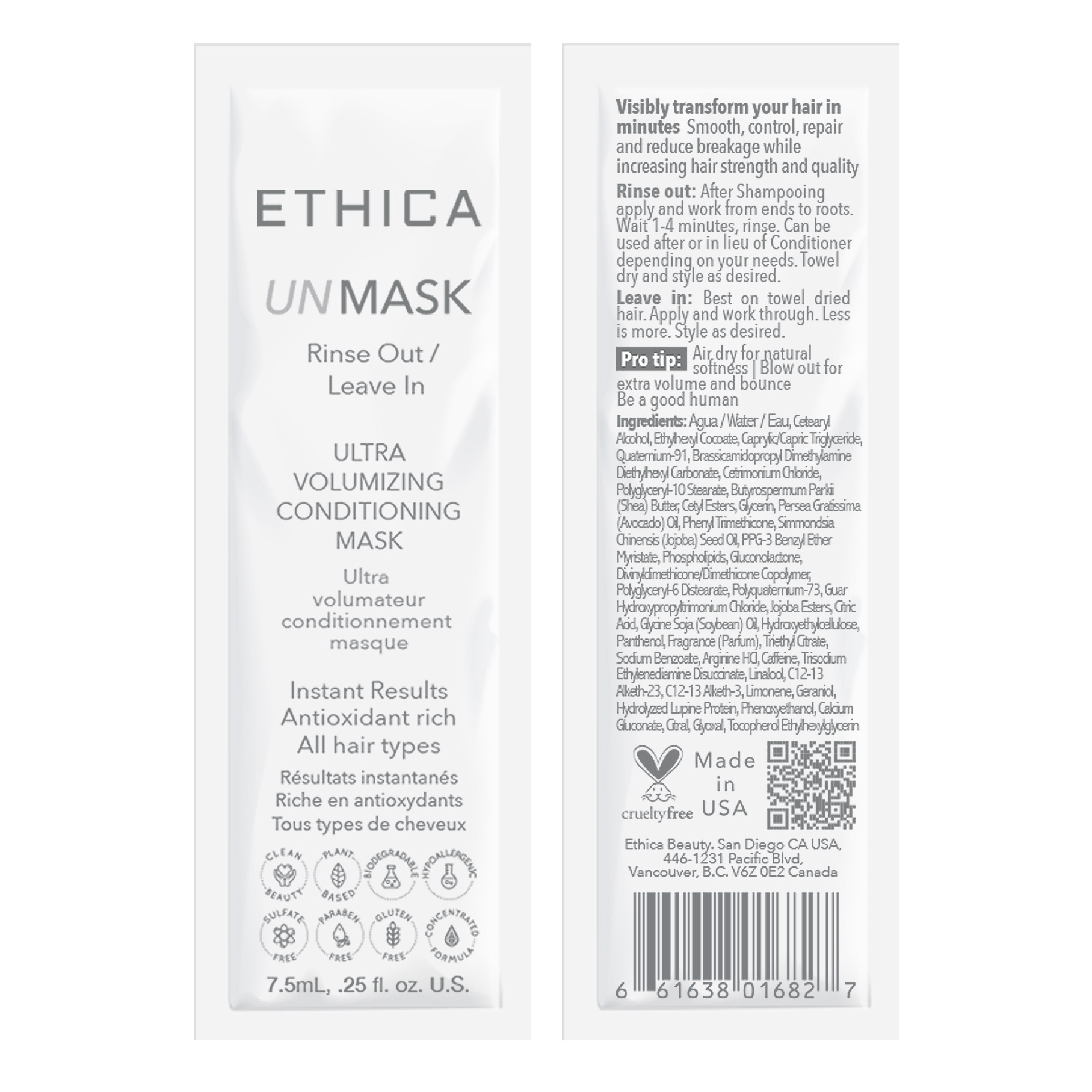 Ethica UNMASK Ultra Conditioning Mask