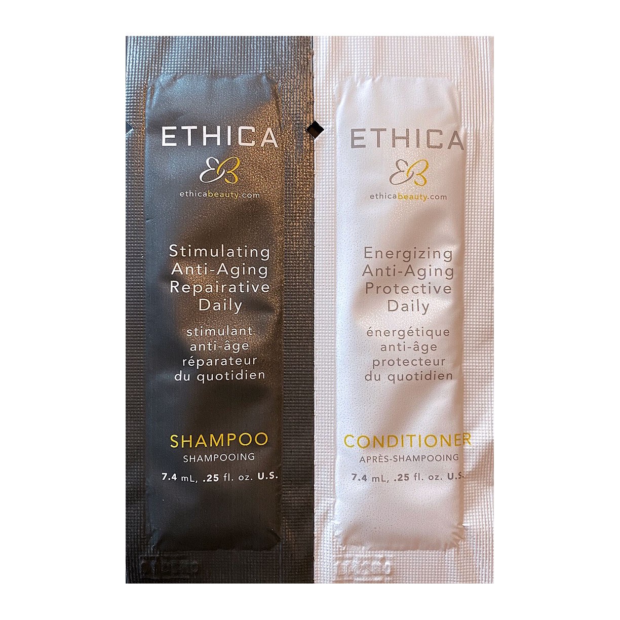 Ethica XTRAS: Daily Shampoo and Conditioner Sample - Anti-Aging