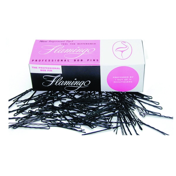 Flamingo Bobby Pins - Black 1lb Box