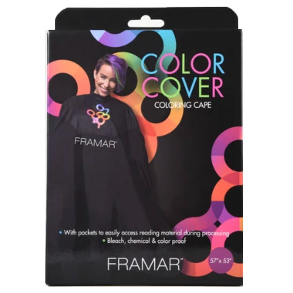 Framar CAPES: Color Cover Colouring Cape, 36" x 54", Black