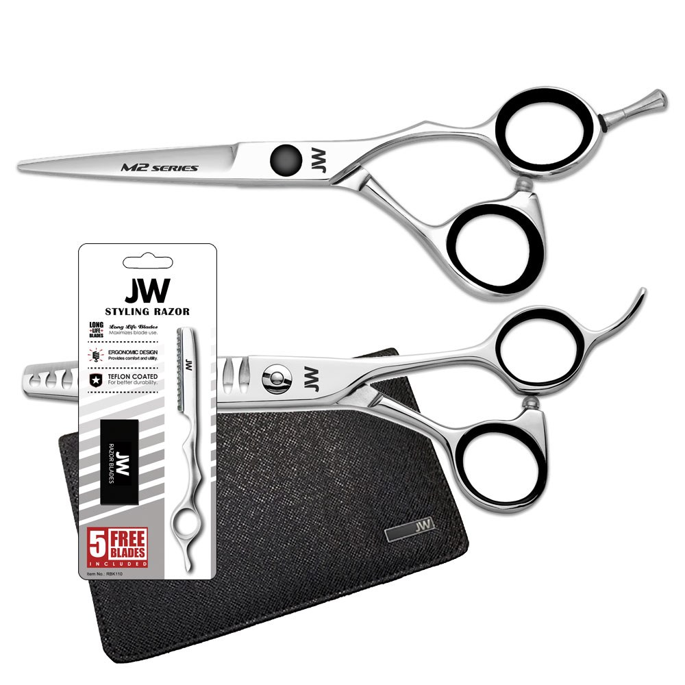 Joewell M2 Series Shear with TS14 Channeling, Styling Razor, & Case - 5.5 inch