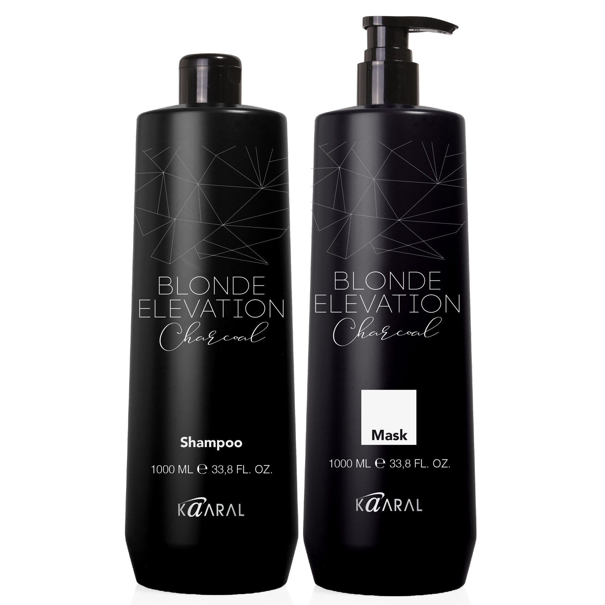 Kaaral Blonde Elevation Charcoal Shampoo Conditioner Liter Duo