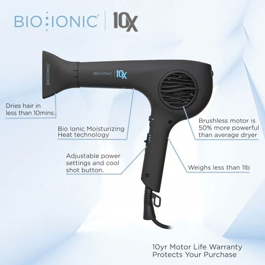 Bio Ionic Dryers: 10X UltraLight Speed Dryer