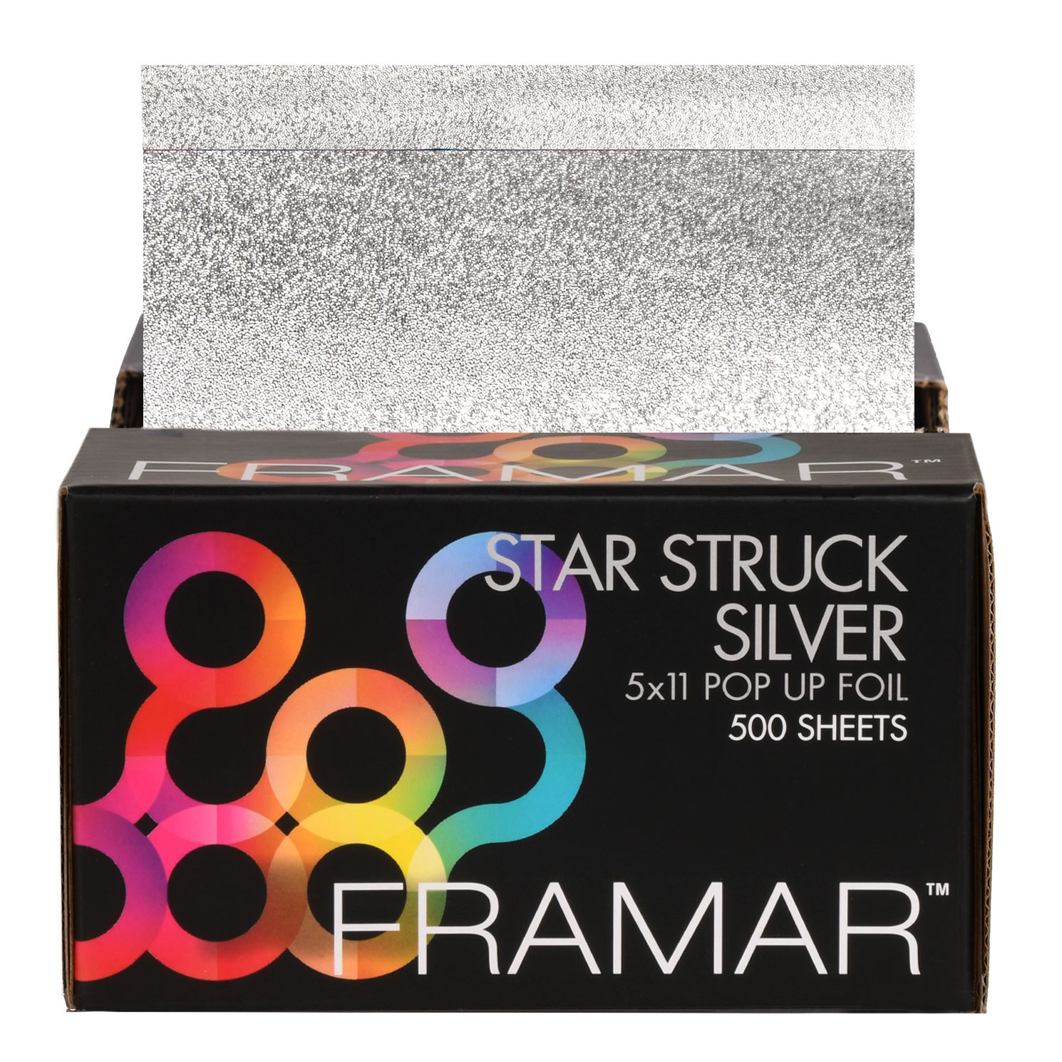 Framar FOIL: Star Struck Pop Up Silver Embossed 5 x 11, 500 ct