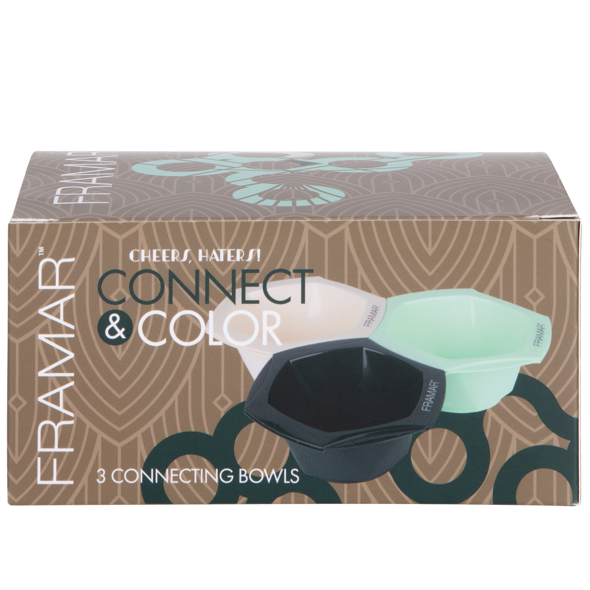 Framar COLOR BOWLS: Cheers Haters Connect & Color - 3 Pack - Clear