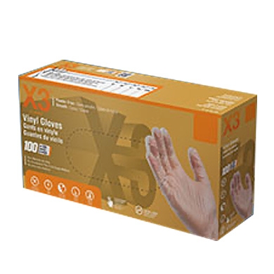 AMMEX GPX3 Industrial Grade Vinyl Gloves - 100 count - Medium