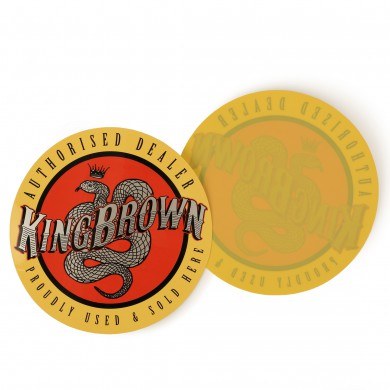 King Brown Pomade XTRAS: Authorized Dealer Decal