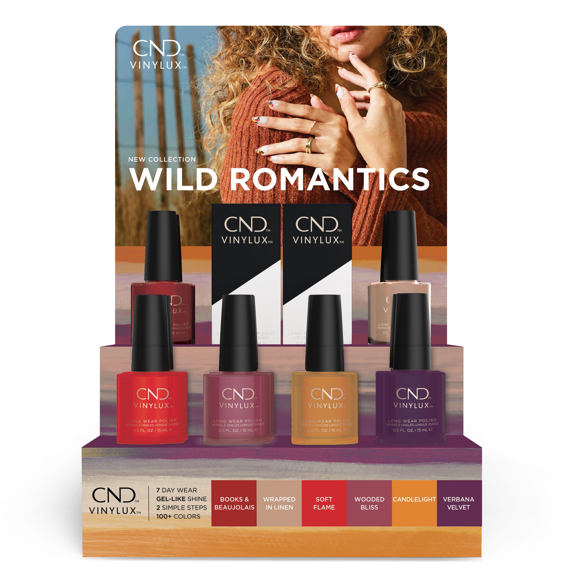 CND Wild Romantics Collection 14 pc Vinylux Display