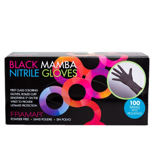 Framar GLOVES: Black Mamba Nitrile Gloves - Small