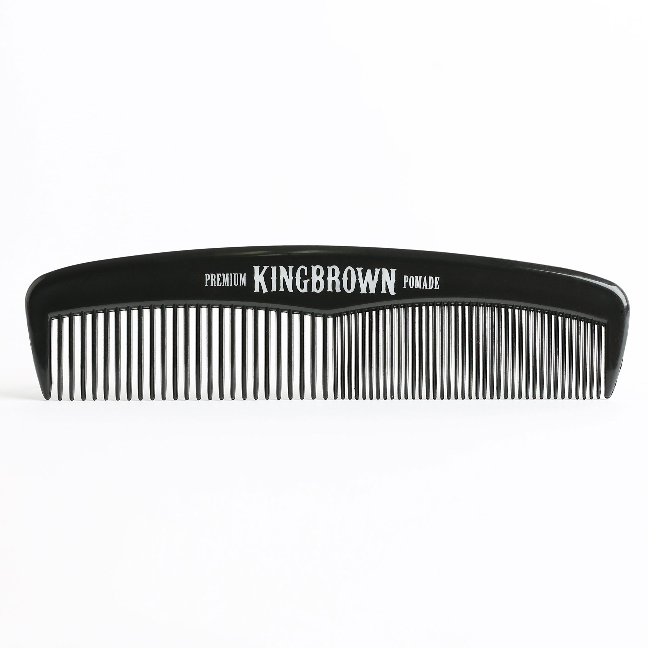 King Brown Pomade Combs: Black Plastic Pocket Comb