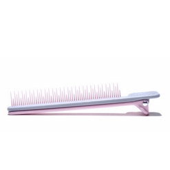 Color Bow Clip Comb - Pink/Gray - 5 Pack